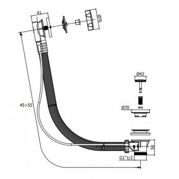 Слив-перелив Paffoni ZACC118NO