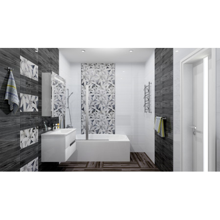 Плитка Декор Апрель бордовый-2 25х50