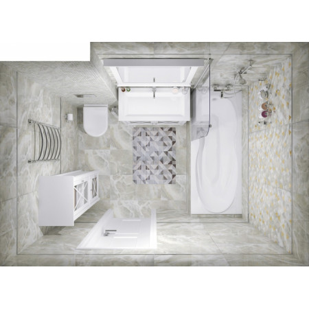 Плитка Декор Plazma Nuance серый 30х60