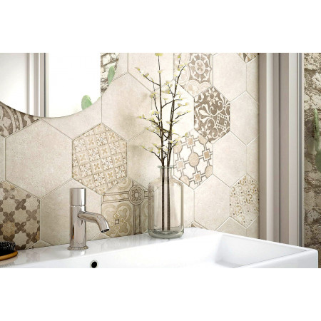 Керамогранит 22096 Hexatile Cement Mink 17,5x20