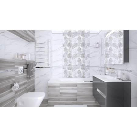 Плитка Elegance белый мозаика 20х50