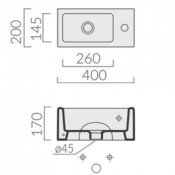 Раковина GALASSIA PLUS DESIGN 6030M