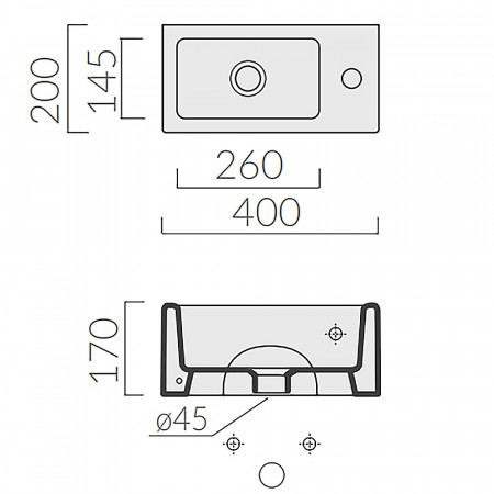 Раковина GALASSIA PLUS DESIGN 6030M