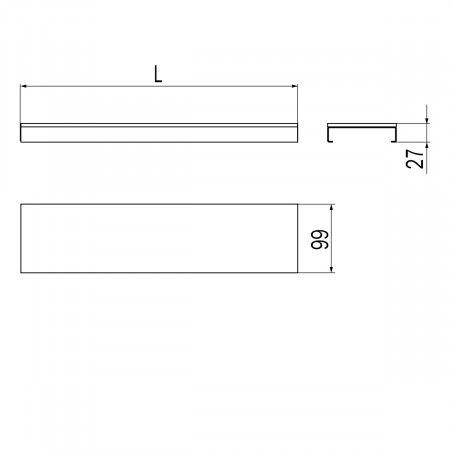 Модуль полки для рейлинга INDA INDISSIMA BARRA A8809MHW