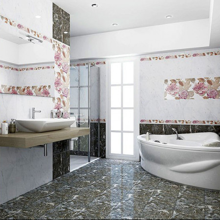 Плитка Бордюр Argos flowers 7,5х25