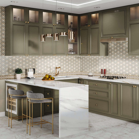 Плитка FMD028 Плинтус Кузани беж светлый 20*10