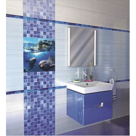 Плитка Бордюр Bubbles ultramarine 50x4