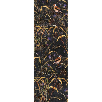 Плитка SST/A01/12000R Астория Птицы черный обрезной 25x75