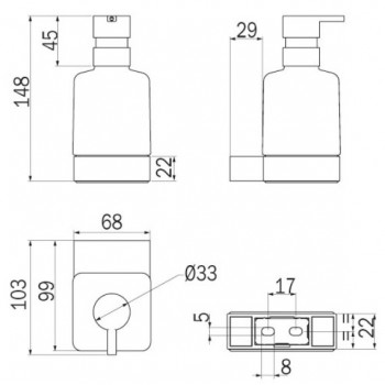 Дозатор для мыла INDA INDISSIMA A88120NE21