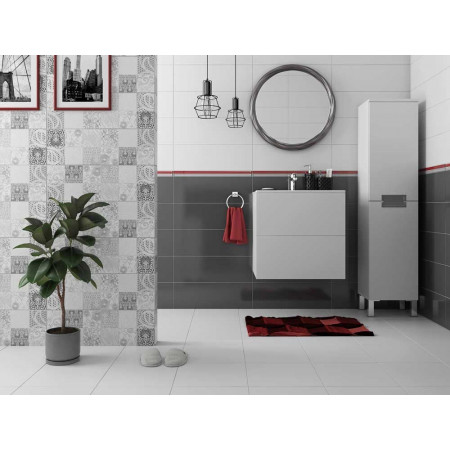 Плитка C-WHS053D-51 White белая матовая 20x60