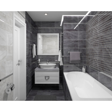 Плитка 34023 Prime серый 25х50