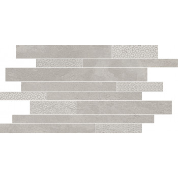 Керамогранит SBM009/SG458320 Ламелла серый светлый мозаичный 50,2x25x8,5