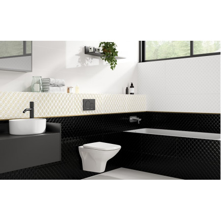 Плитка DEL232D Deco рельеф черный 29,8x59,8