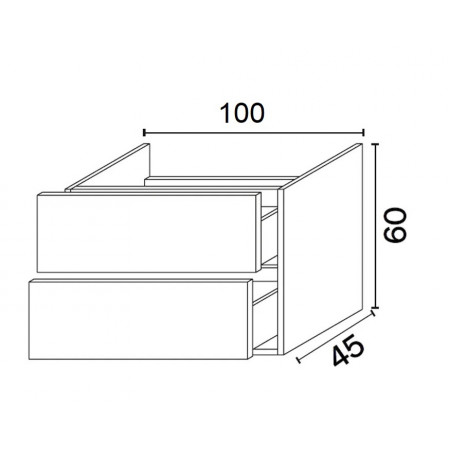 Тумба под раковину INDA Piccadilly 100 B174060LLRC