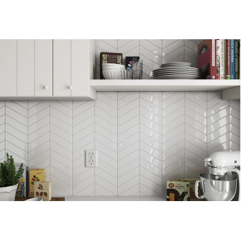 Плитка 23350 Chevron Light Grey Left 5,2x18,6