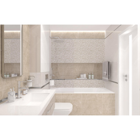 Плитка Декор Alvaro бежевый 25х50