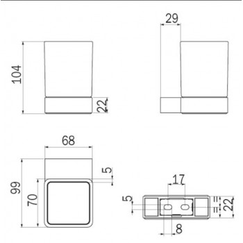 Стакан для щеток INDA INDISSIMA A88100NE21