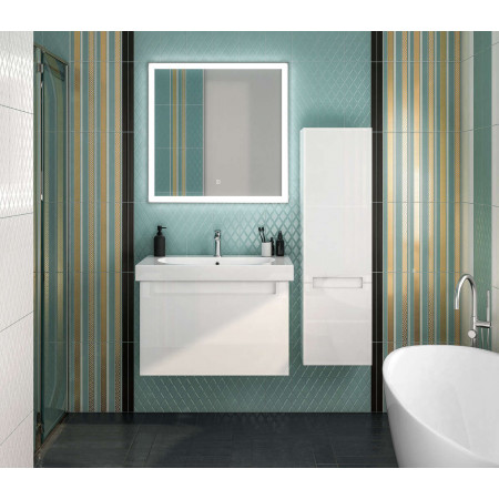 Плитка LSA016 Бордюр Спига бежевый стуктура 40*3.4