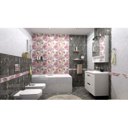 Плитка Monocolor Бордюр стекло Silver 2х25