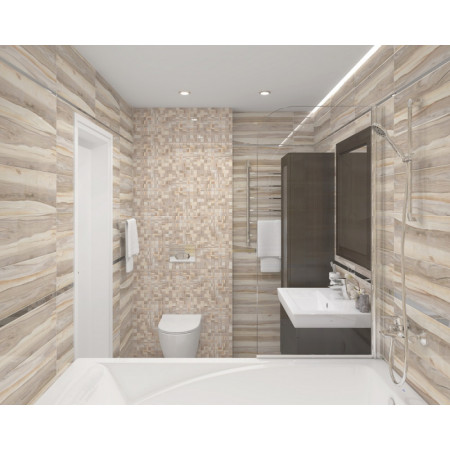 Плитка Декор Grace Fancy серый 20х60