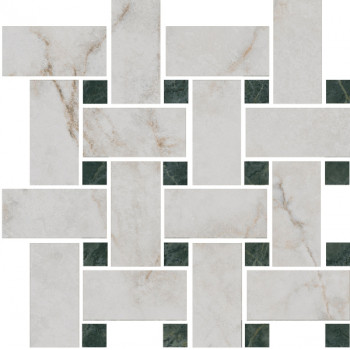 Мозаика T038/SG6540 Серенада мозаичный белый лаппатированный 32x32