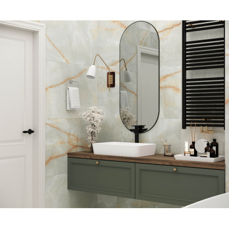 Керамогранит Onyx Dawn Mint зеленый Полированный 60x120