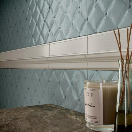 Плитка FMB029 Плинтус Браганса голубой матовый 25х15