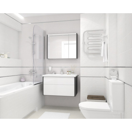 Плитка 60096 Story черный волна 20х60