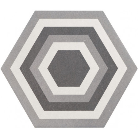 Керамогранит 21357 Hexatile Harmony B&W 17,5x20
