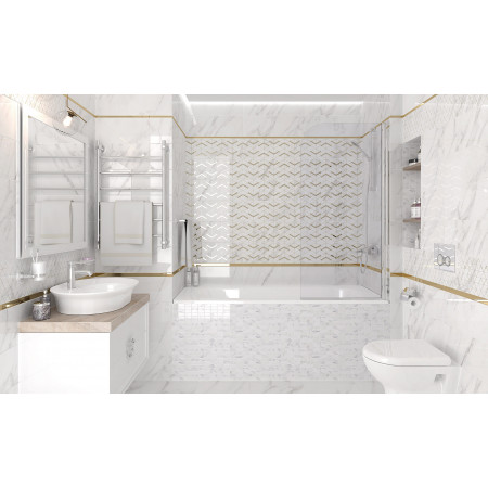 Плитка Декор Camelot Wing белый 20х60