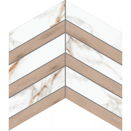 Мозаика Мозаика SM03/SI01 Supreme Chevron неполированная 37.5x29x1.0