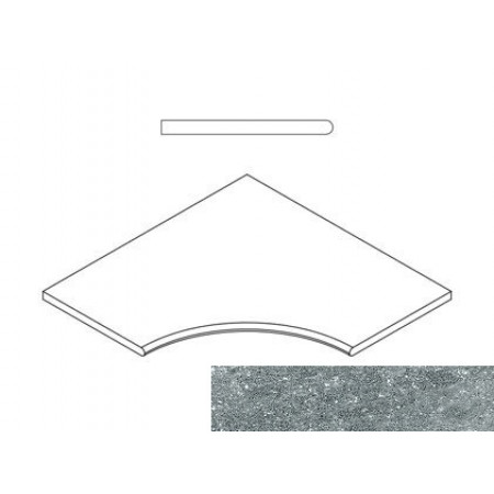 Керамогранит 620090000604 Бортик Дженезис Силвер угл.закругленный 30 Х2 60х60