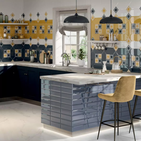 Керамогранит HGD/B511/SG9174 Декор Алмаш продолжение угла желтый 30х30