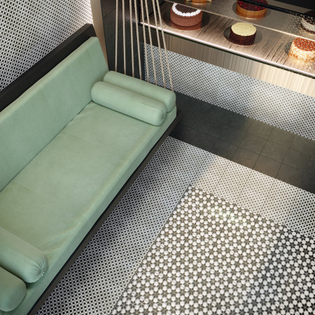 Керамогранит VT/A296/SG1544N Декор Фреджио 3 черно-белый 20x20x8