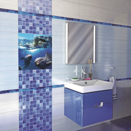 Плитка Бордюр Mono blue 50x2