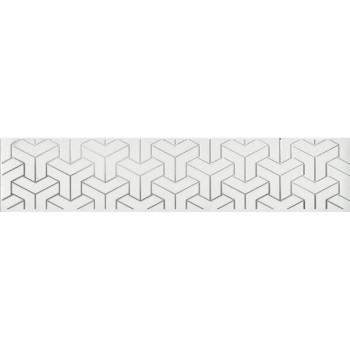 Плитка AD/A569/6397 Бордюр Ломбардиа белый 25*5.4