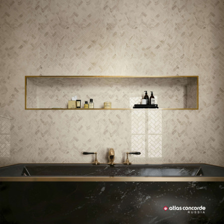 Керамогранит 610090001232 Supernova Onyx Pure White Listello Lap 7,3x59