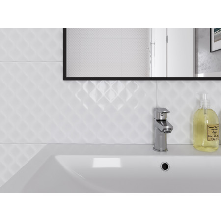 Плитка DEL052D Deco рельеф белый 29,8x59,8
