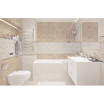 Плитка Декор Alvaro бежевый 25х50