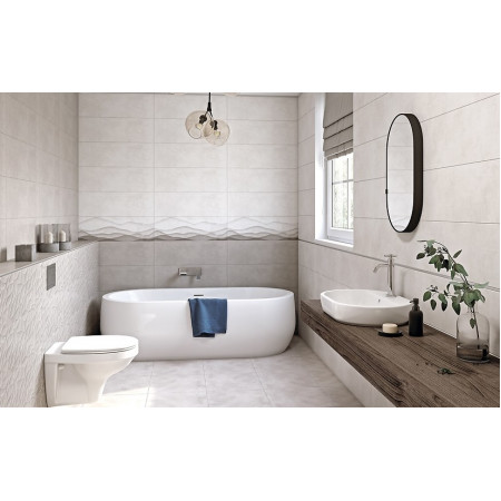 Плитка HIU521D Haiku светло-серый 25x75