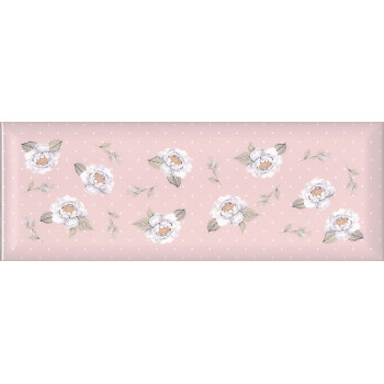 Плитка 15032 N Веджвуд Цветы розовый грань 15*40