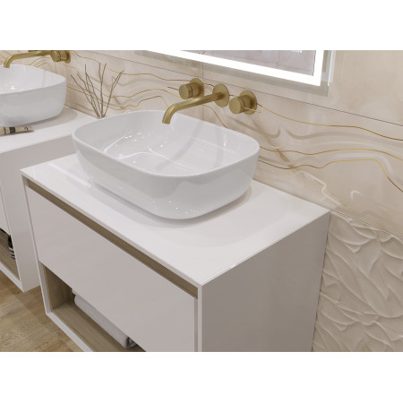 Плитка IVU012D Ivory рельеф бежевый 25x75