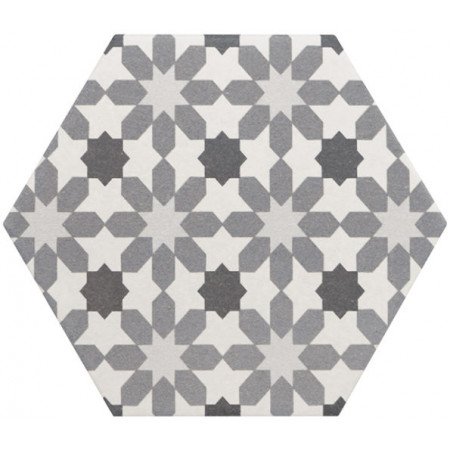 Керамогранит 21357 Hexatile Harmony B&W 17,5x20