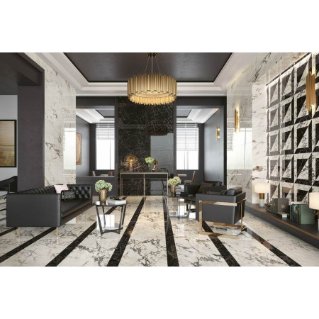 Керамогранит 610090002176 Allure Imperial Black Listello/Аллюр Империал Блэк Бордюр 7.2X80