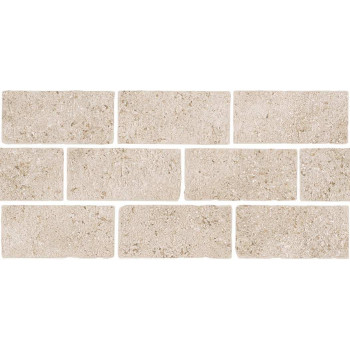 Керамогранит BR024T Бордюр Роверелла бежевый мозаичный 34,5x14,7x0,9