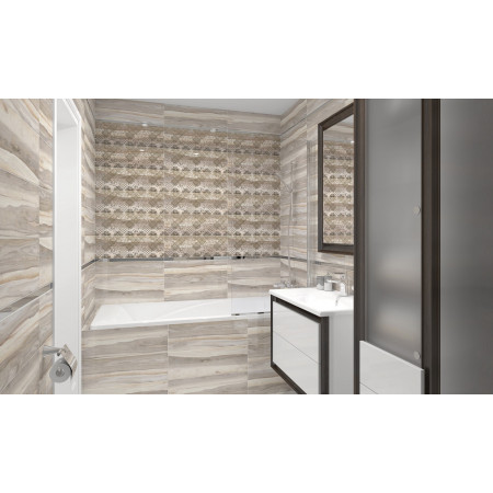 Плитка Декор Grace Fancy серый 20х60