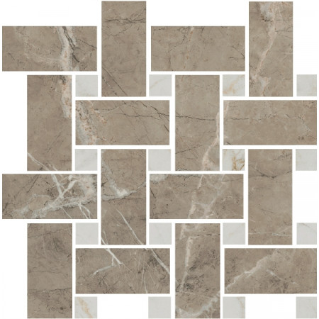 Мозаика T038/SG6541 Серенада мозаичный бежевый тёмный лаппатированный 32x32