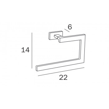 Полотенцедержатель INDA LEA A18160CR