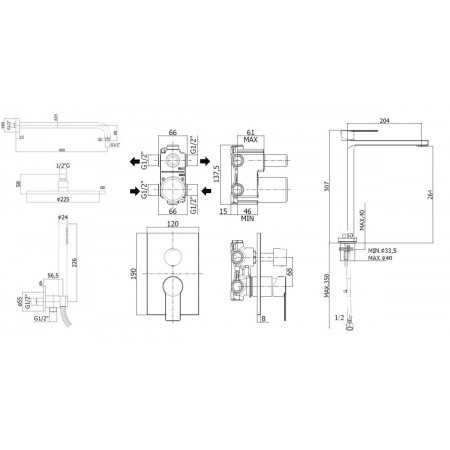 Комплект для душа Paffoni Tango KITTA018RCR081