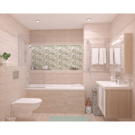 Плитка BNG012D Botanica рельеф бежевый 20x44